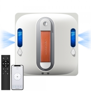 Raamreinigingsrobot Liectroux S11, 4-zijdige Waterverneveling, Glazen-, Vloer-, Muur- en Tegelreiniger voor Thuis, Robotstofzuiger voor Ramen, Intelligente Navigatie, Meervoudig Veiligheidssysteem, Geschikt voor Kozijnloos Glas, APP- & Afstandsbediening, Spraakmeldingen, 8 Microschakelaars