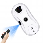 Liectroux YW610 Window Cleaner Robot with Ultrasonic Water Spraying, AI Routing,Dual-disk Simulated Twisting and Mopping,Compact Body,Water Tank,UPS Power-off Protection,Strong Safety Rope